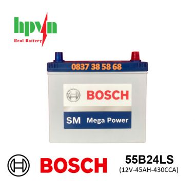 Ắc Quy BOSCH 55B24LS (12V-45AH)