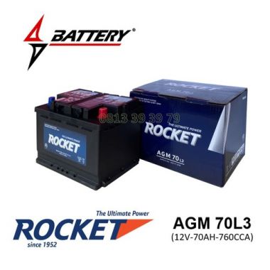 ẮC QUY ROCKET AGM 70L3 (12V-70AH)