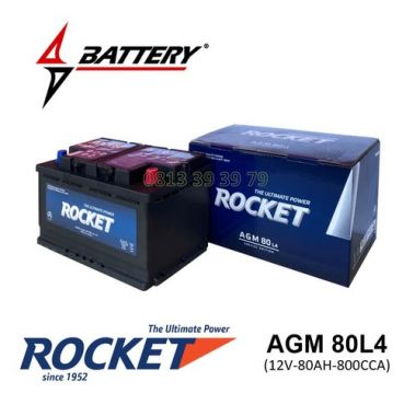 ẮC QUY ROCKET AGM 80L4 (12V-80AH)