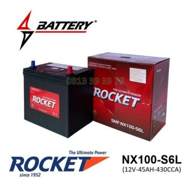 Ắc Quy Rocket SMF NX100-S6L (12V-45AH)
