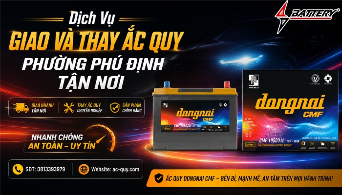 Cửa H&agrave;ng Ắc Quy Phường Ph&uacute; Định Ch&iacute;nh H&atilde;ng