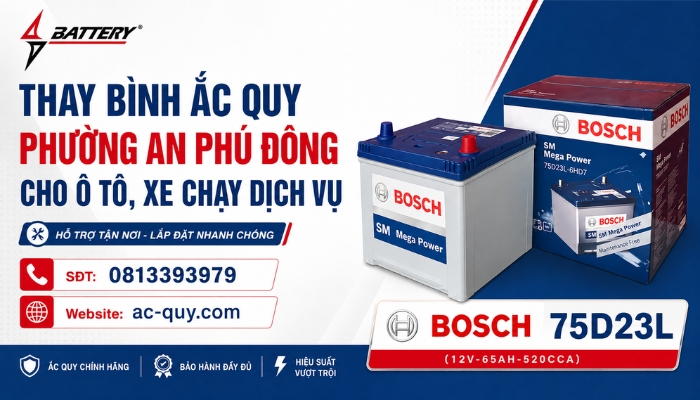 Dịch Vụ Thay B&igrave;nh Ắc Quy Phường An Ph&uacute; Đ&ocirc;ng Tận Nơi