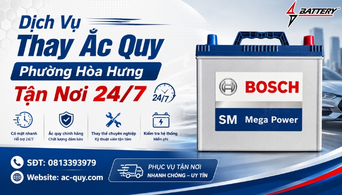 Cửa H&agrave;ng Ắc Quy Phường H&ograve;a Hưng Ch&iacute;nh H&atilde;ng