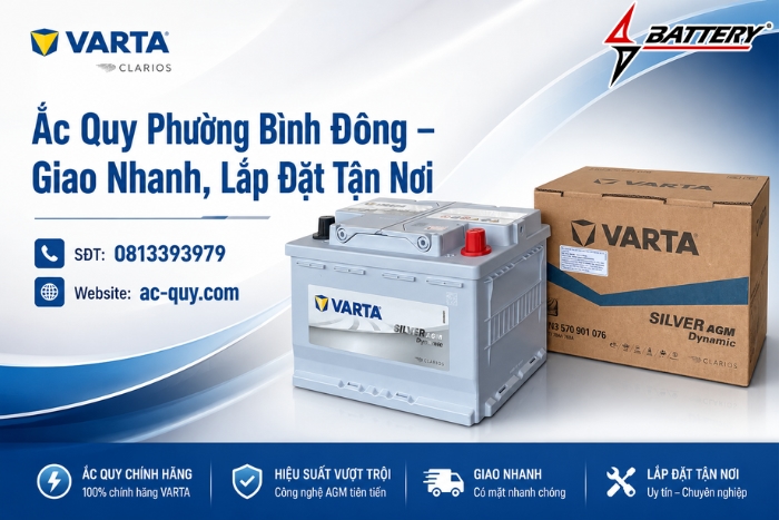 Ắc Quy Phường Bình Đông – Giao Nhanh, Lắp Đặt Tận Nơi