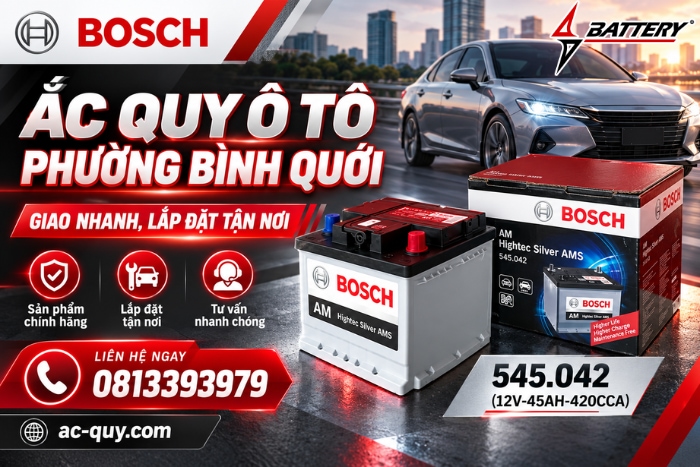 Ắc Quy Ô Tô Phường Bình Quới – Giao Nhanh, Lắp Đặt Tận Nơi