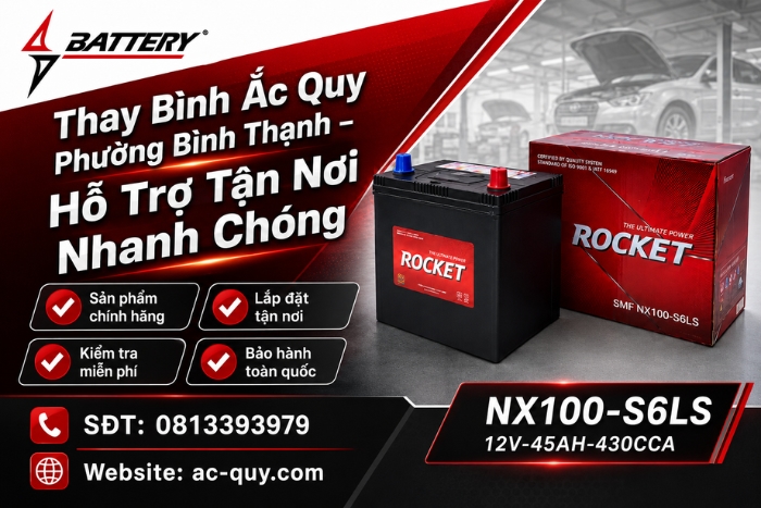 Thay Bình Ắc Quy Phường Bình Thạnh – Hỗ Trợ Tận Nơi Nhanh Chóng