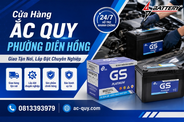 Cửa Hàng Ắc Quy Phường Diên Hồng – Giao Tận Nơi, Lắp Đặt Chuyên Nghiệp