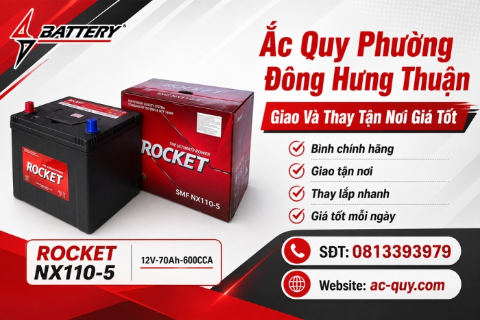 Ắc Quy Phường Đông Hưng Thuận – Giao Và Thay Tận Nơi Giá Tốt