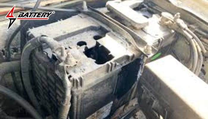 B&igrave;nh ắc quy bị phồng, r&ograve; rỉ hoặc c&oacute; dấu hiệu hư hỏng