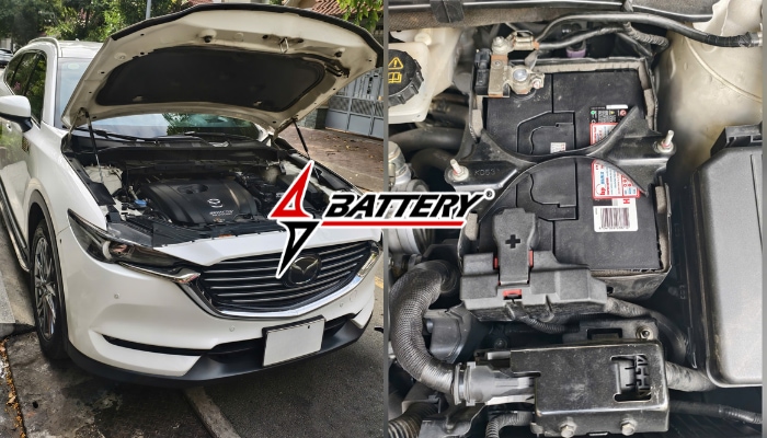 Thay b&igrave;nh ắc quy Bosch Q85L xe Mazda 