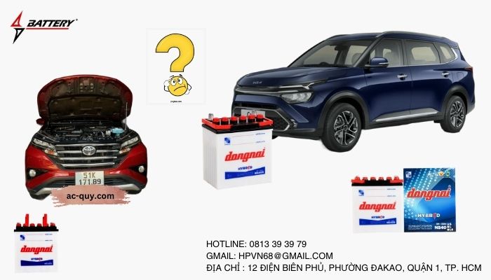 ắc quy đồng nai ns40s sử dụng cho