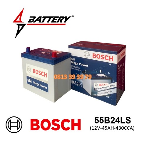 Ắc Quy BOSCH 55B24LS (12V-45AH)