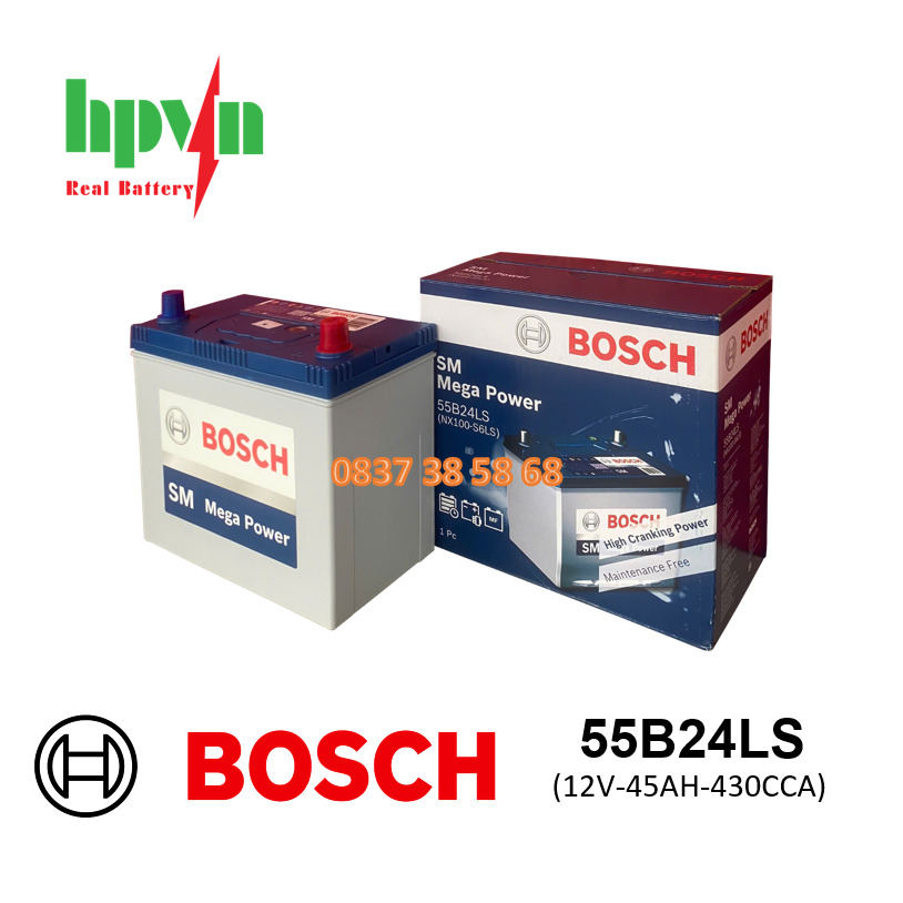 Ắc Quy BOSCH 55B24LS (12V-45AH)