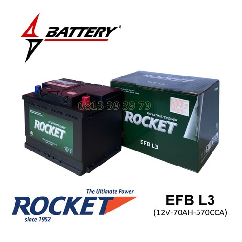 Ắc Quy Rocket EFB L3 (12V-70AH)